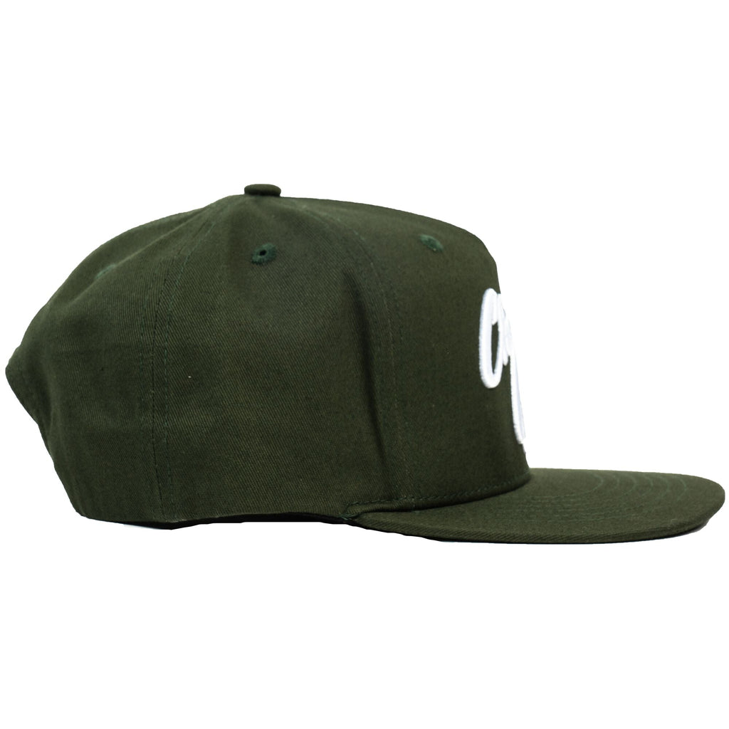 Snap-It-Back Olive Green Script Hat - image 3