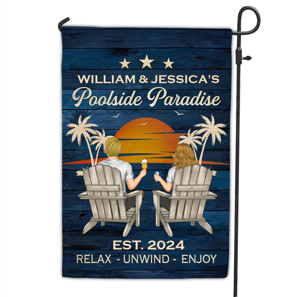 Poolside Paradise - Personalized Flag