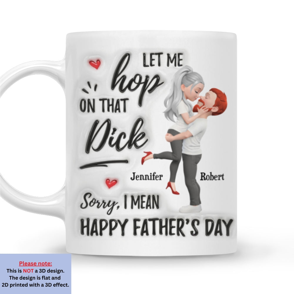 Custom Anniversary Keepsake Gifts For Couple • Let Me Hop - Personalized 3D Inflated Effect Mug