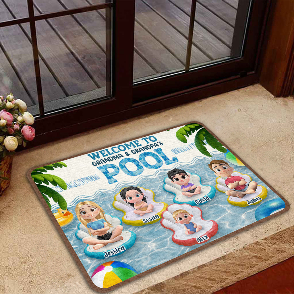 Better At Grandma Pool - Personalized Doormat