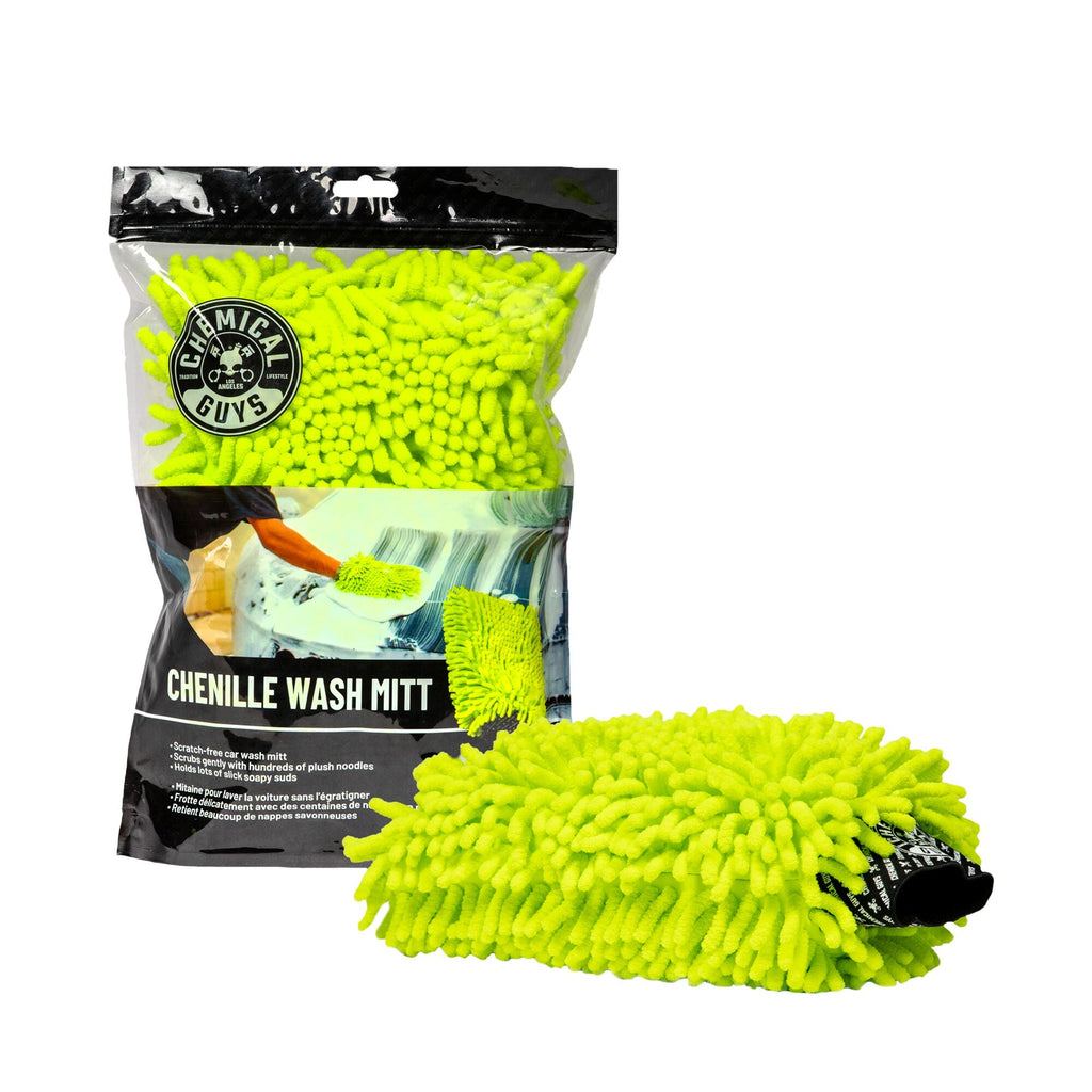 Chenille Microfiber Premium Scratch-Free Car Wash Mitt packaging