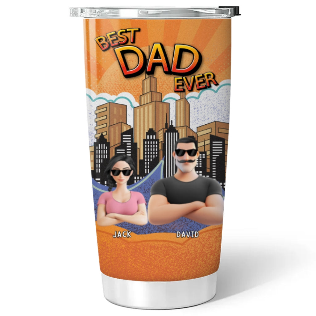 Custom Father's Day Birthday Gifts For Dad • Super Daddy - Personalized Tumbler