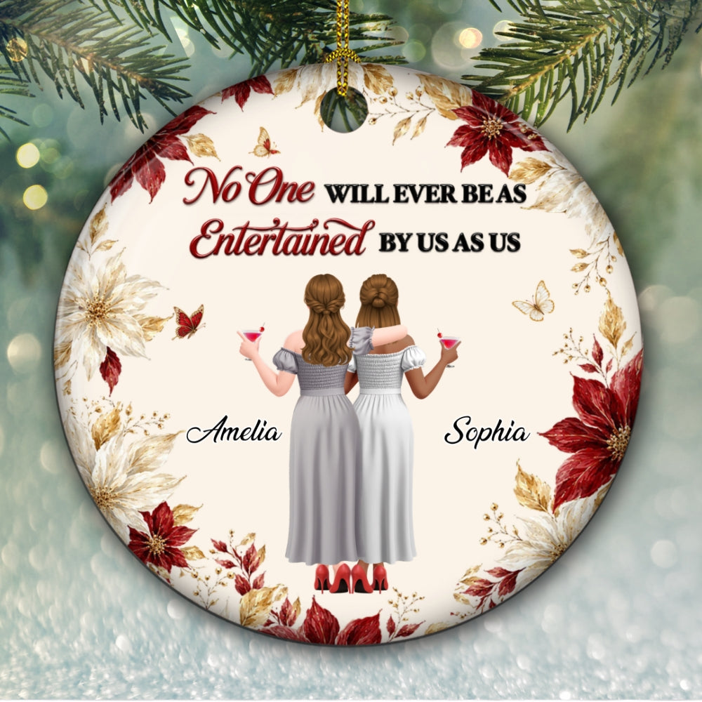 Custom Keepsake Christmas Ornament •  Never Walk Alone - Personalized Ceramic Ornament