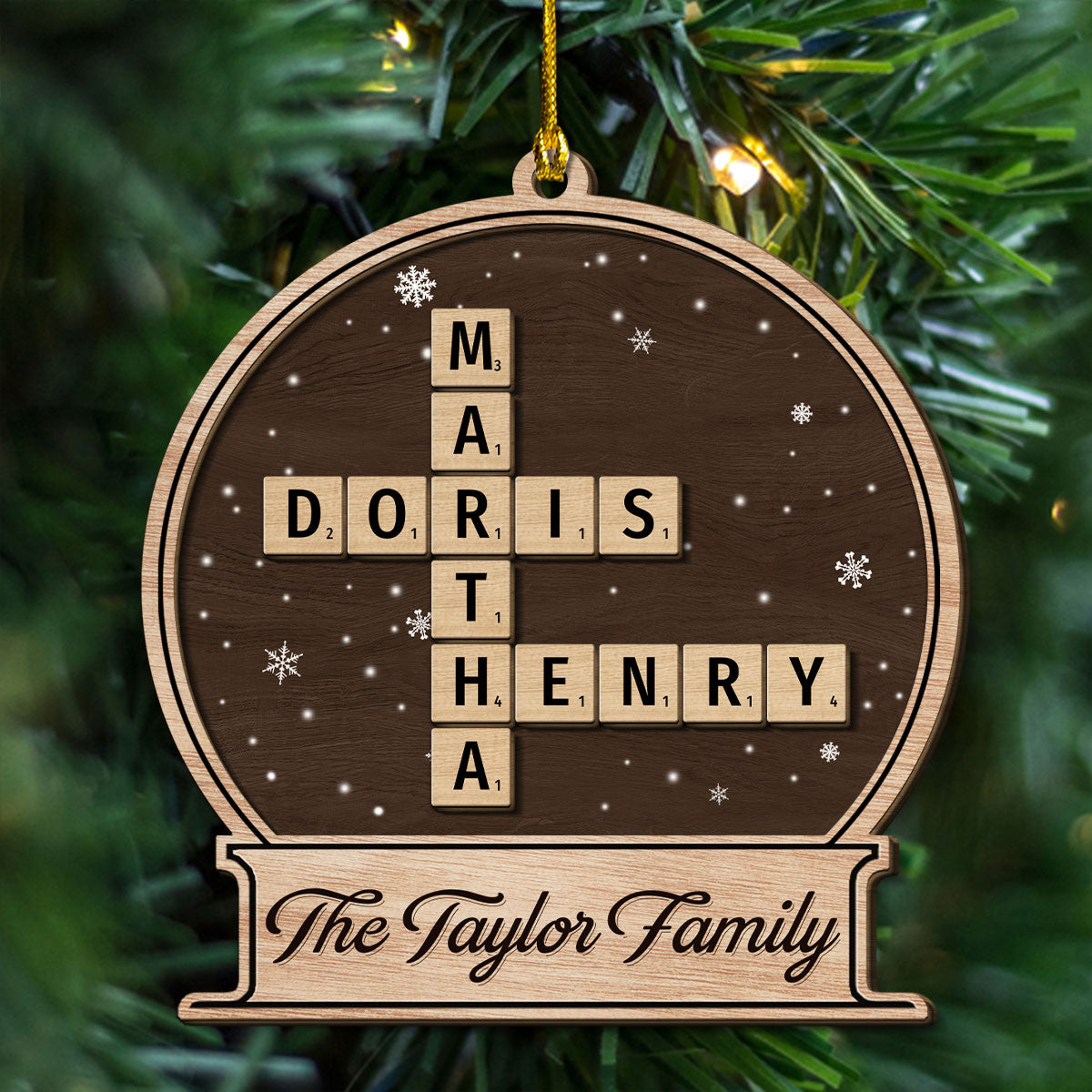 Custom Family Ornament, Christmas Gift for Family Members •  At Christmas, All Roads Lead Home - Personalized Freeshape 2-Layered Wood Ornament