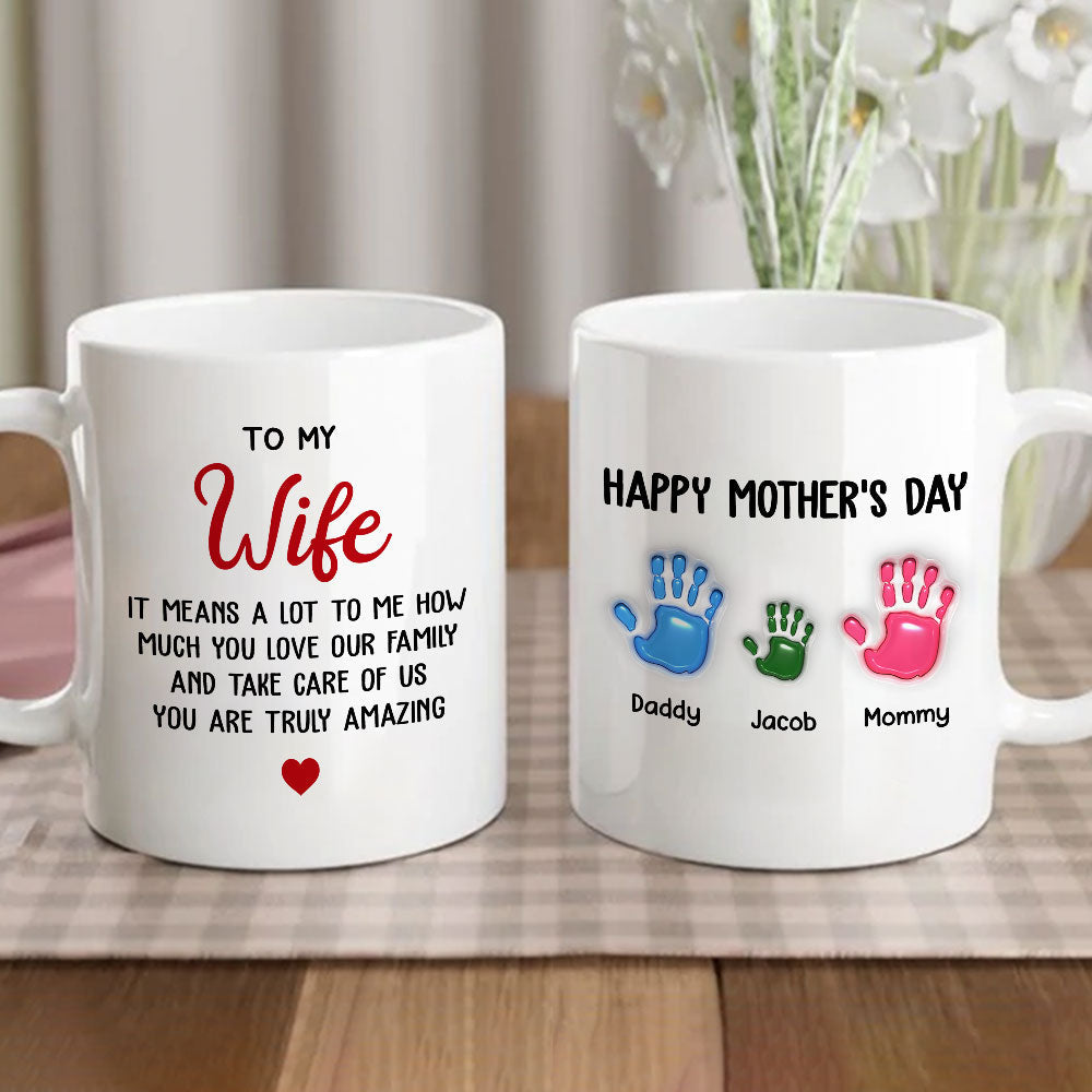 Custom Anniversary Keepsake Gifts For Couple • Amazing Wife - Personalized 3D Inflated Effect Mug