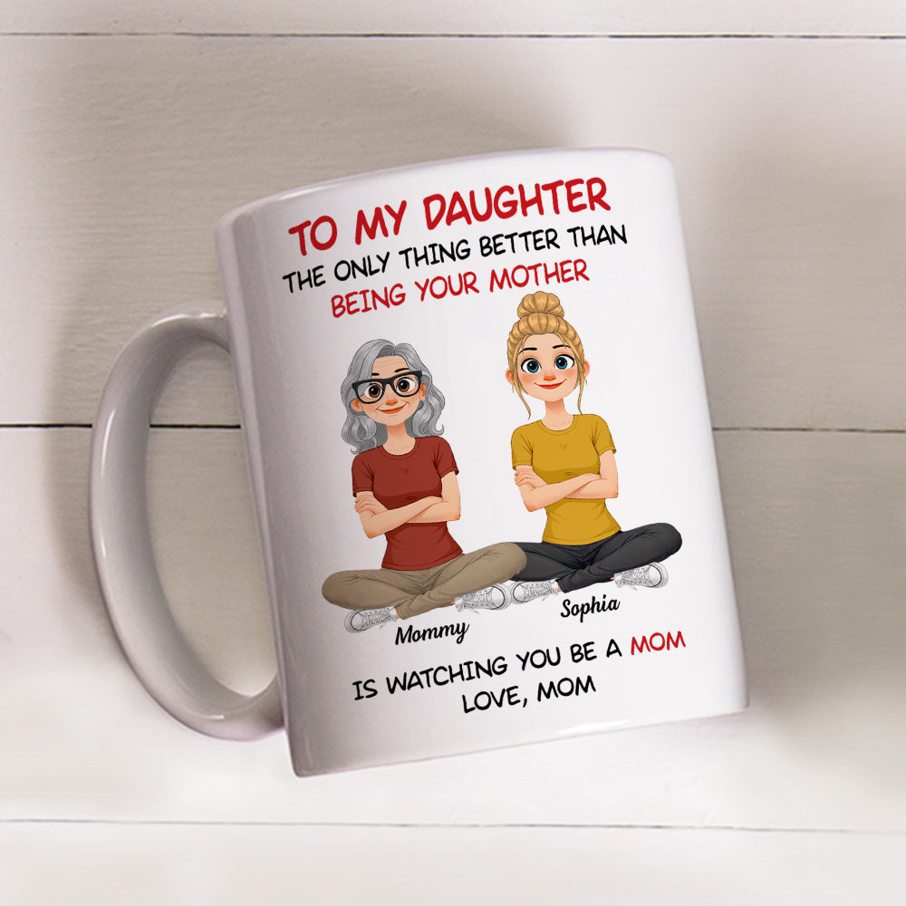 Custom Mother's Day Gift for Daughter • To My Daughter Cartoon Style - Personalized Coffee Mug