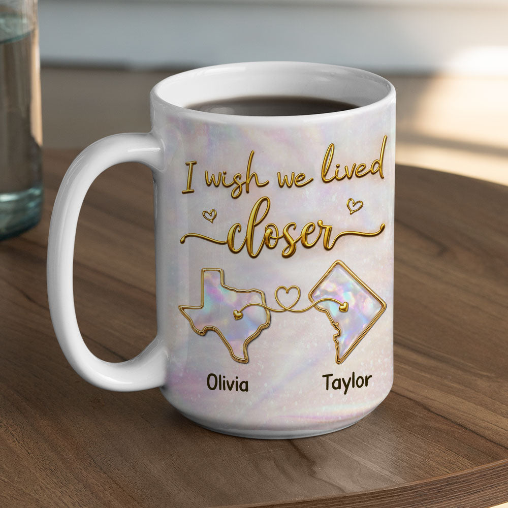 Custom Best Friend, Christmas & Birthday Friendship Keepsake Gift • Wish You - Personalized 3D Effect Mug