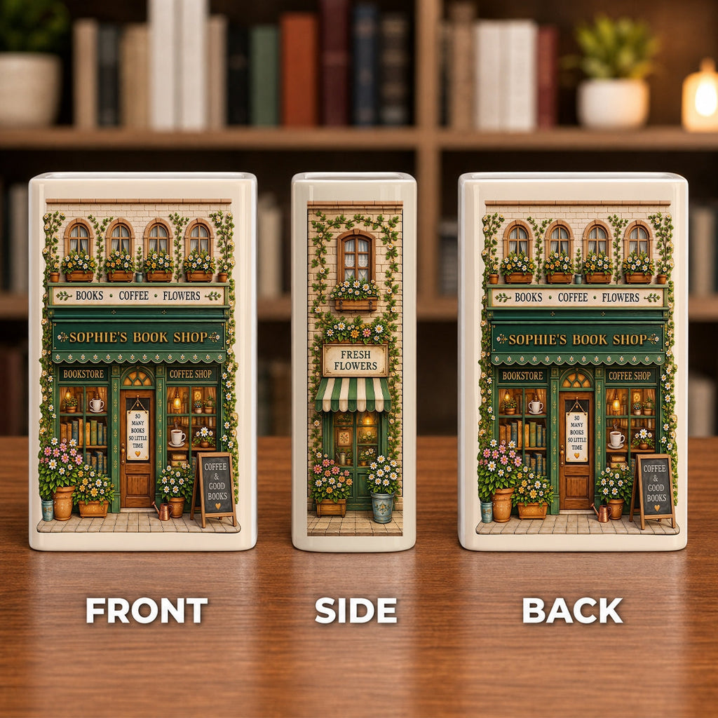 Every Book Lover Needs This - Personalized Ceramic Book Vase