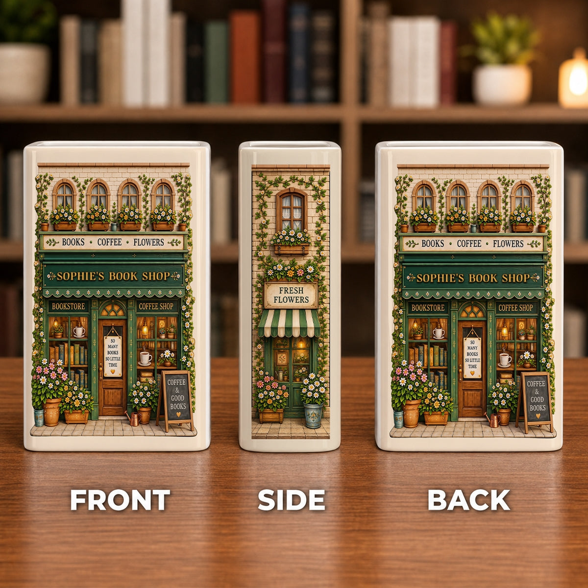 Every Book Lover Needs This - Personalized Ceramic Book Vase