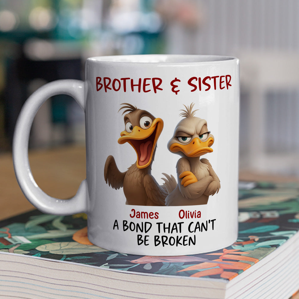 Custom Christmas & Birthday Gift for Brother & Sister • Stronger Together - Personalized Coffee Mug