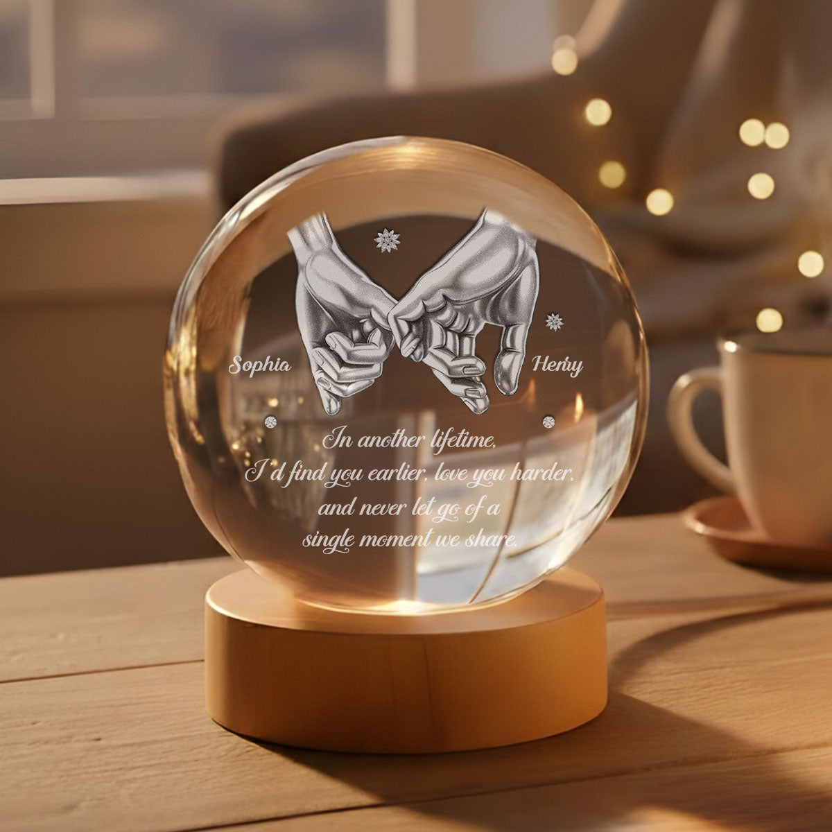 Every Single Moment - Personalized Crystal Globe Lamp