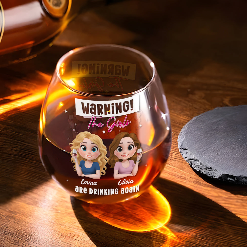 Drinking Alert - Personalized Wine Glass