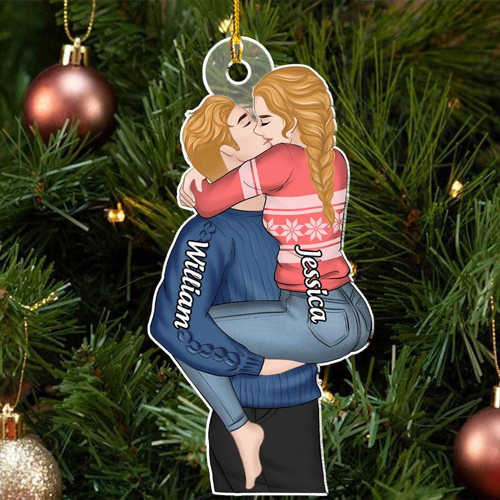 Custom Couple Christmas Ornament, Anniversary Gift •  I Found My Missing Piece - Personalized Acrylic Ornament
