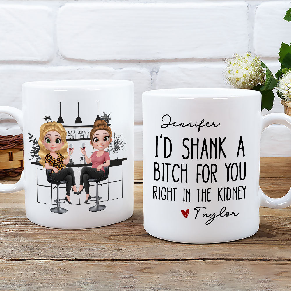 Custom Best Friend, Christmas & Birthday Friendship Keepsake Gift • Shank A Bitch For You - Personalized Coffee Mug