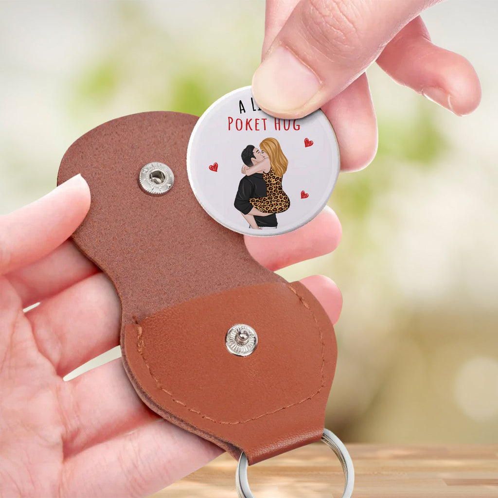 Custom Coin Keychain for Wife, Couple Anniversary Valentine's Day Gifts • Keep That Shit Up Awesome Wife - Personalized Pocket Hug