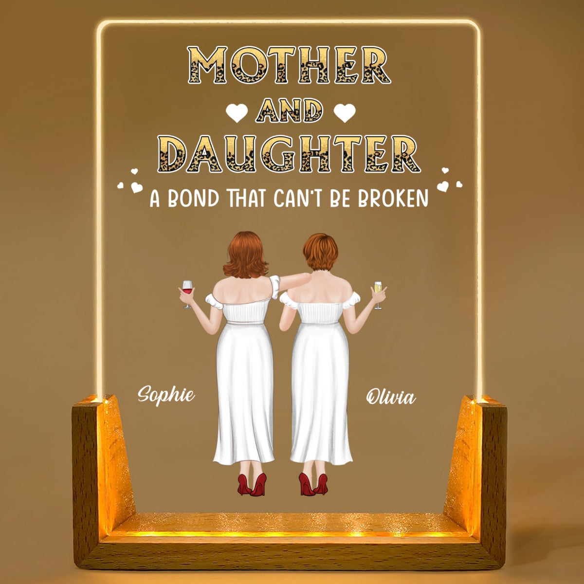 Custom Gift for Mom Grandma, Mother's Day Birthday • Mother And Daughters - Personalized Night Light