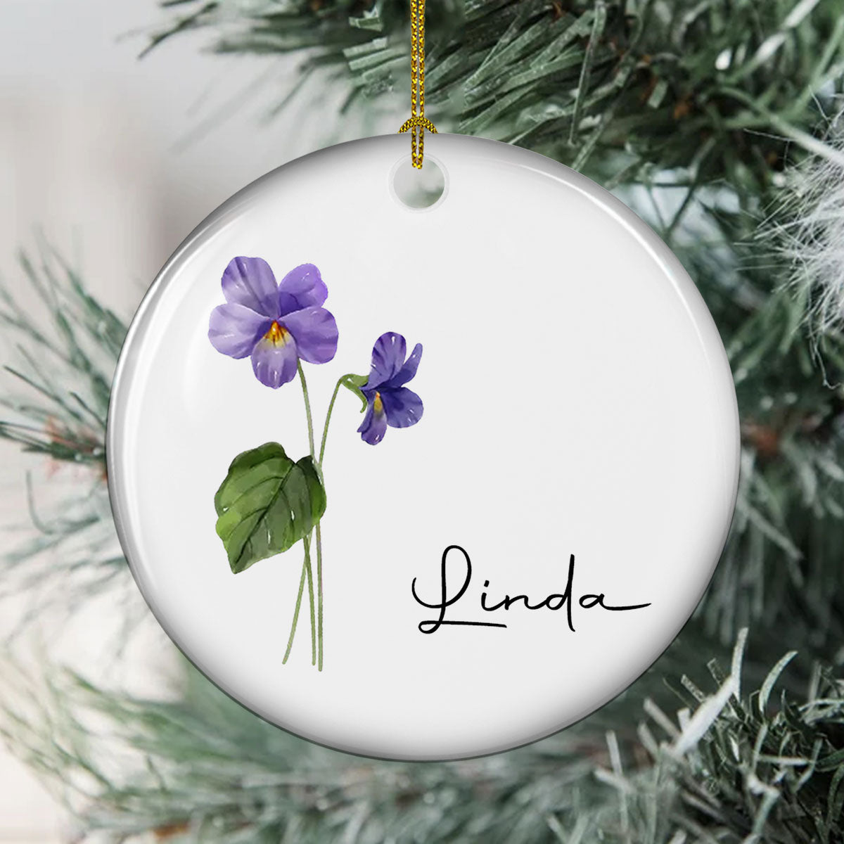 Custom Friendship Christmas Ornament, Best Friend Gift •  Friends Are Flowers That Never Fade - Personalized Ceramic Ornament