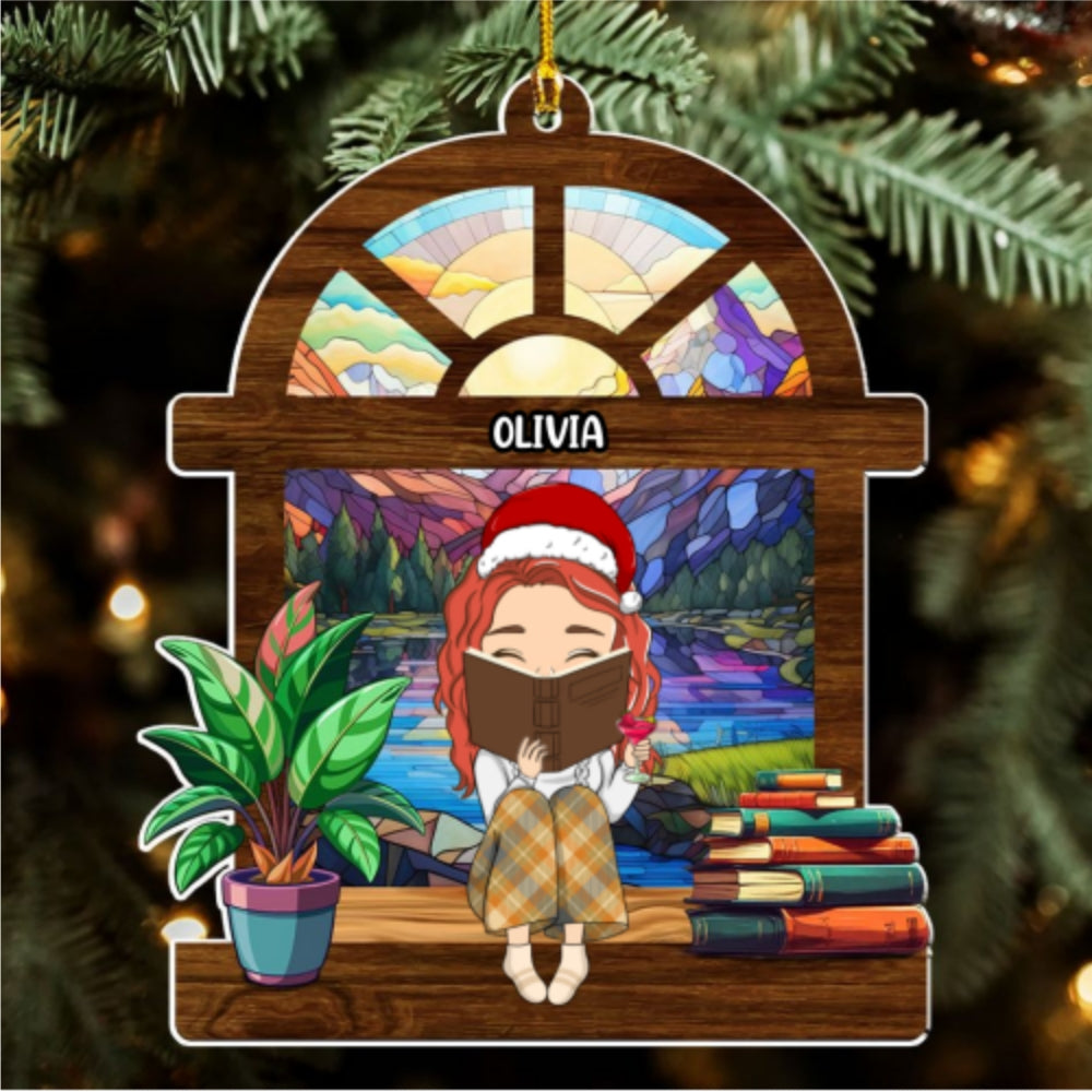 Custom Keepsake Christmas Ornament •  Book Lover - Personalized Acrylic Ornament