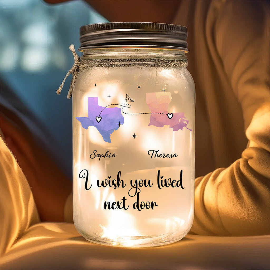 I Wish We Lived Closer - Personalized Mason Jar Light