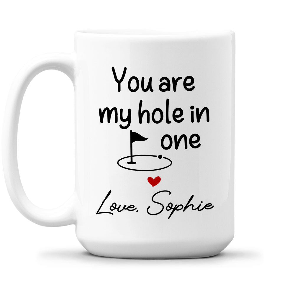 Custom Anniversary Keepsake Gifts For Couple • My Hole In One - Personalized Coffee Mug