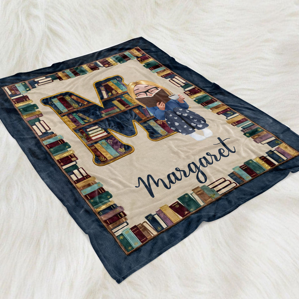 Custom Christmas Birthday Gift For Book Lovers, Bookworms, Readers • My Reading Blanket - Personalized Fleece Blanket