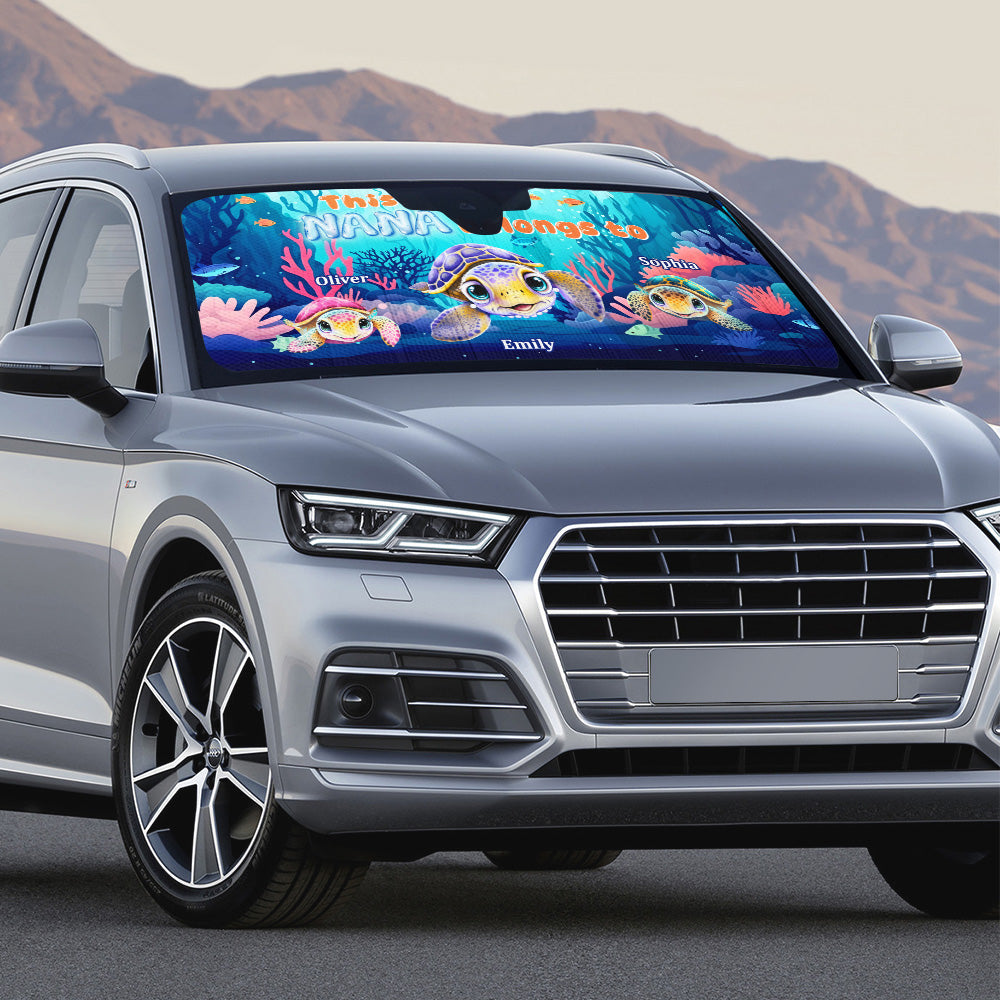 Grandma Turtle - Personalized Car Sunshade
