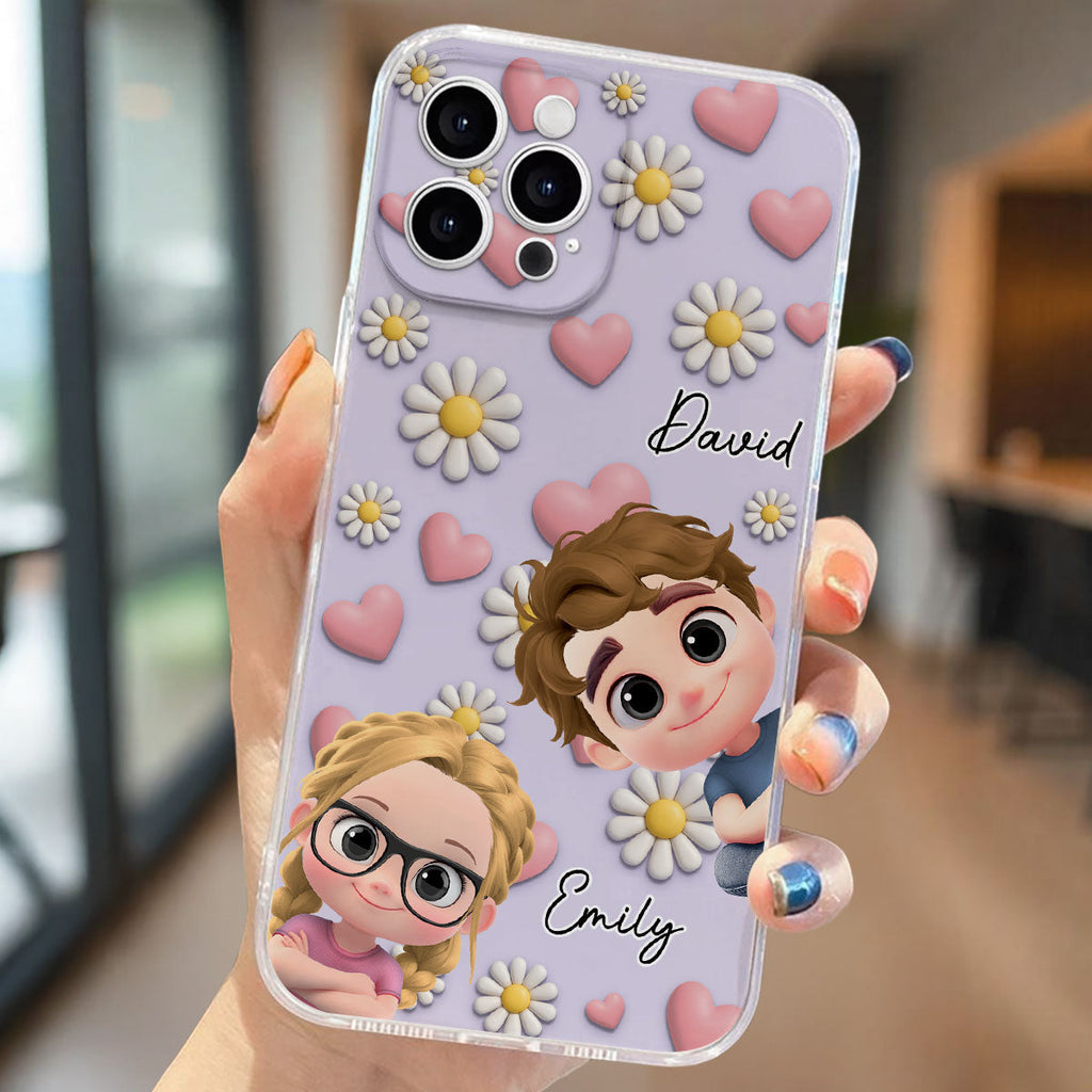 Grandkids Over Everything - Personalized 3D Effect Phone Case