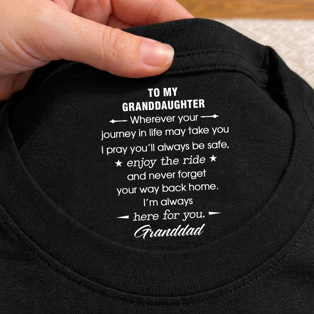 Custom Christmas & Birthday Keepsake Gift • Enjoy The Ride - Personalized Inside Neck Print T-shirt