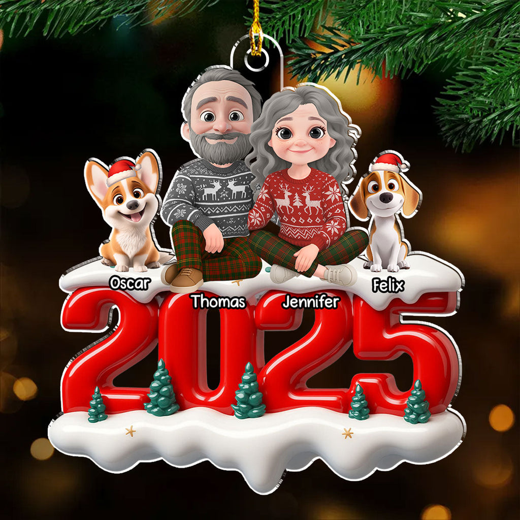 Custom Keepsake Christmas Ornament •  Together Forever Now - Personalized 3D Effect Acrylic Ornament