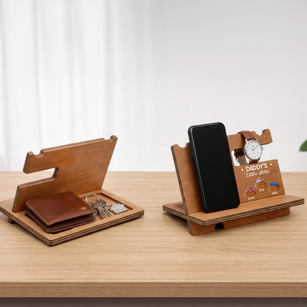 Little Shits - Personalized Wood Phone Docking Station