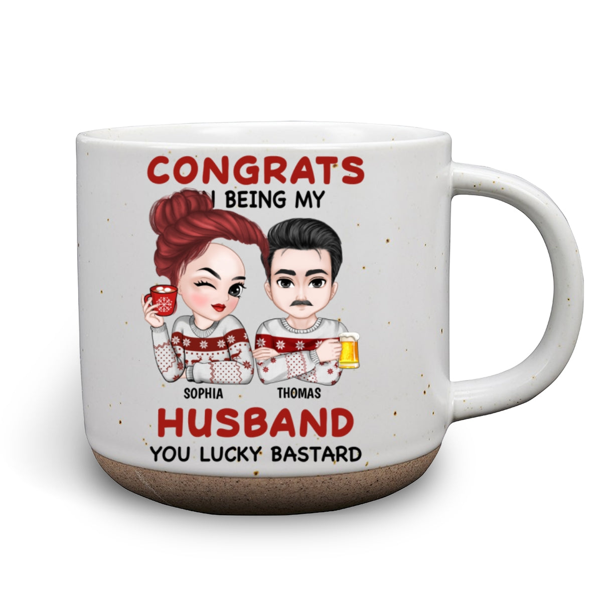 Custom Anniversary Keepsake Gifts For Couple • Love You Then - Personalized Pottery Mug