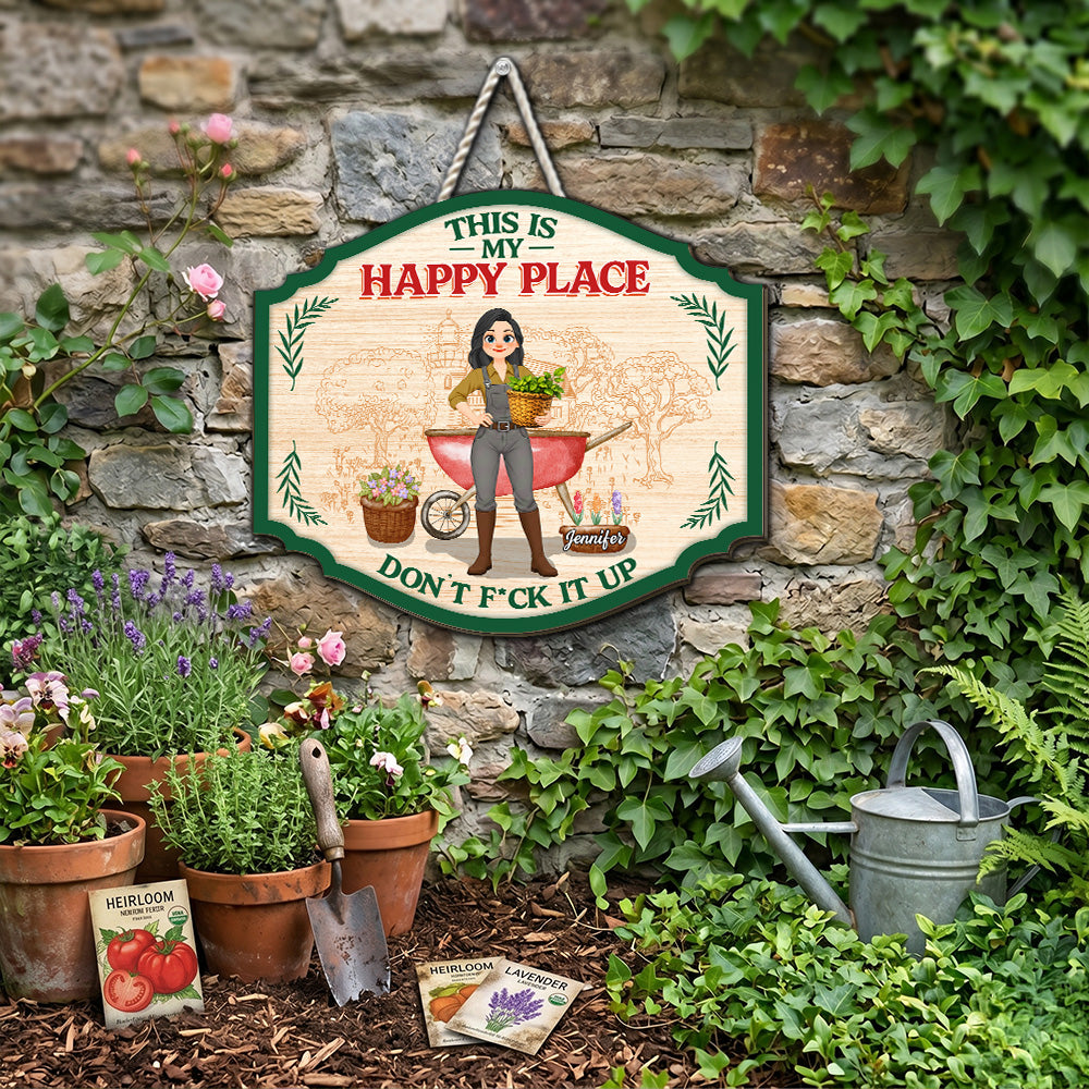 Custom Family Summer Backyard, Patio & Porch Decor • Grow Laugh Love Repeat - Personalized Wood Sign