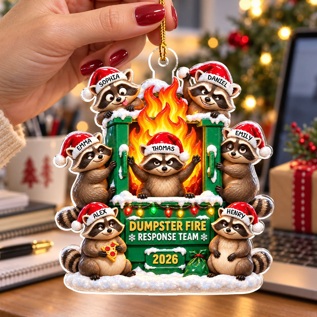 Custom Coworker Christmas Ornament, Team Appreciation Gift •  Office Chaos Response Team - Personalized Acrylic Ornament