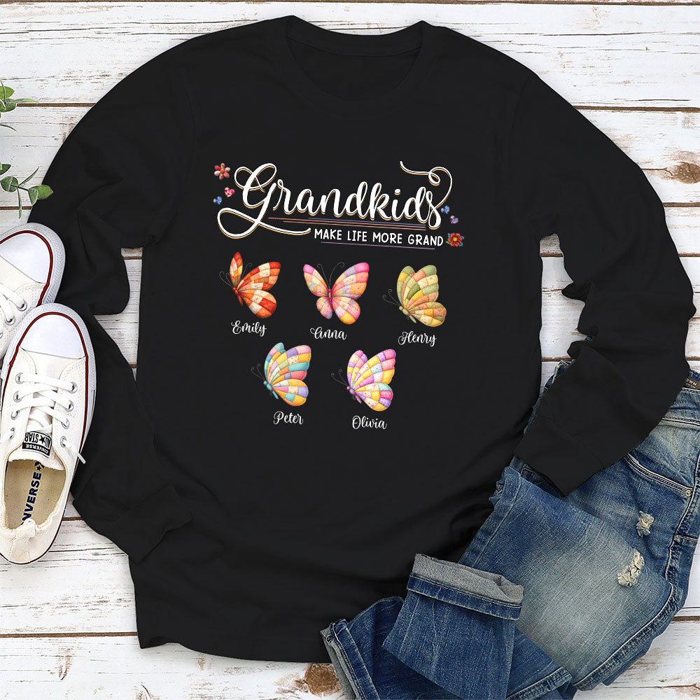 Custom Mother's Day Gift for Mom & Grandma • Grandma Butterflies - Personalized Shirt