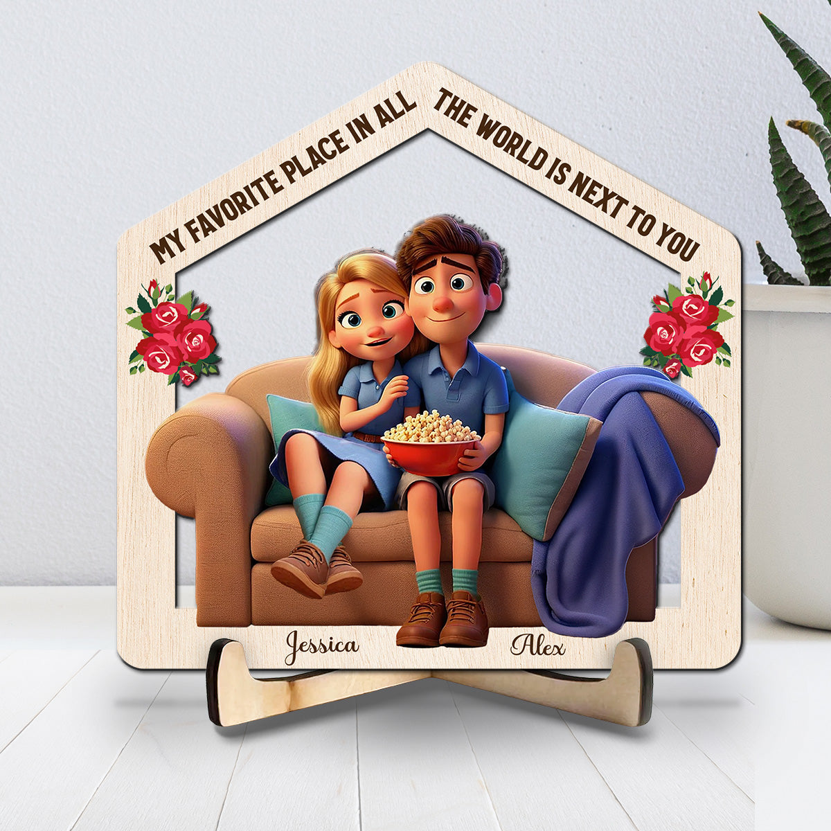 Custom Couple's Decor, Anniversary & Wedding Gift • Our Home - Personalized Wooden Plaque