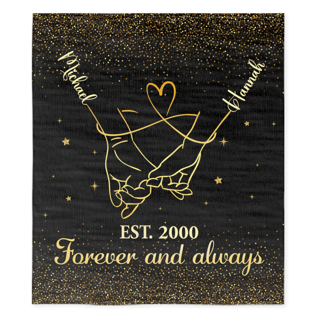 Forever And Always - Personalized Fleece Blanket