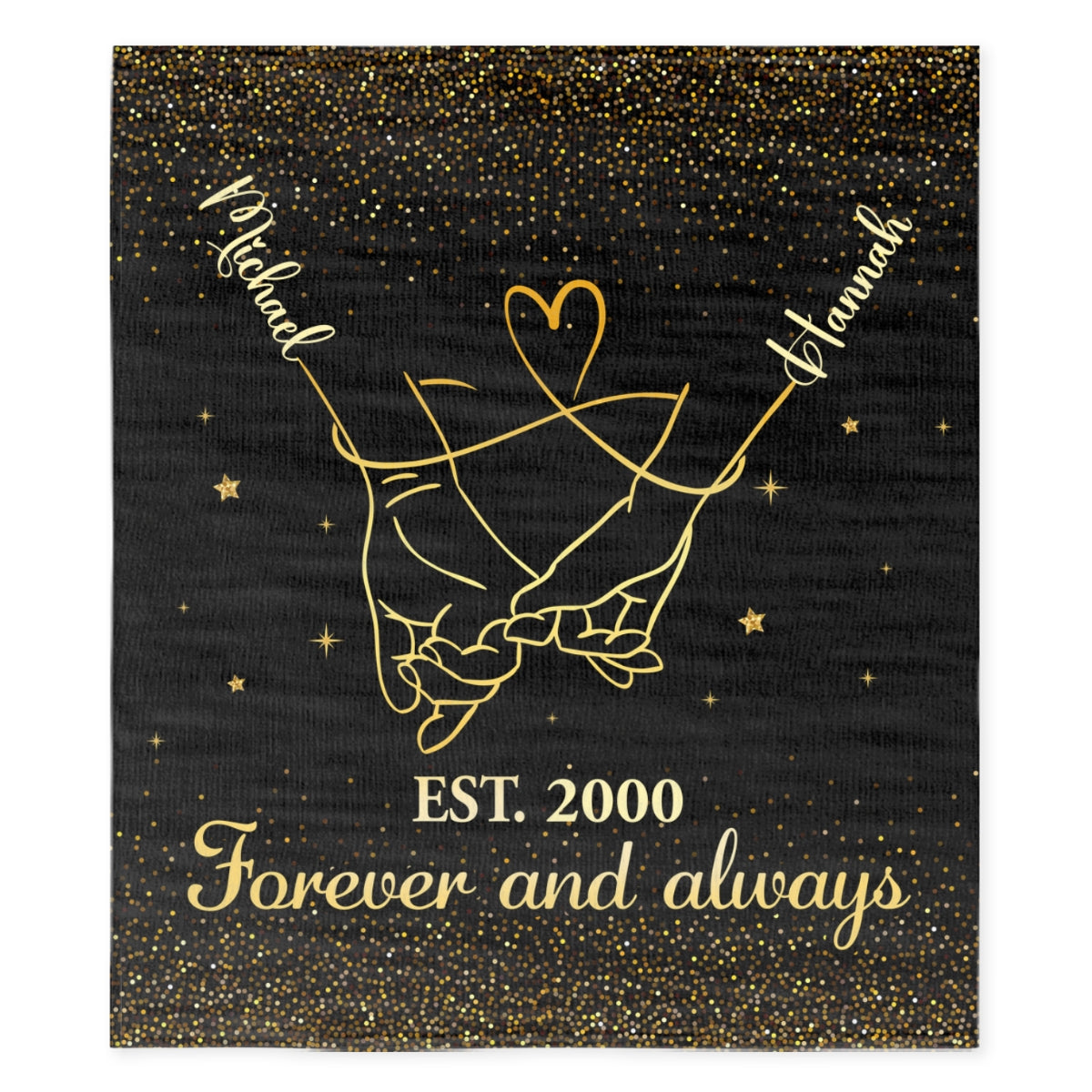 Forever And Always - Personalized Fleece Blanket