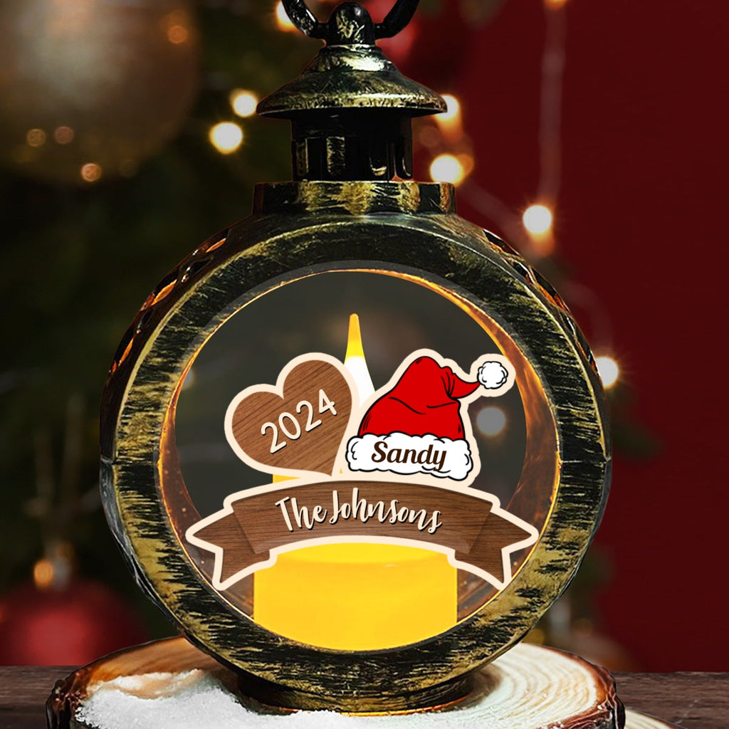 Custom Name Family Christmas Gifts, Holiday Decor • Our Christmas - Personalized Christmas Lantern