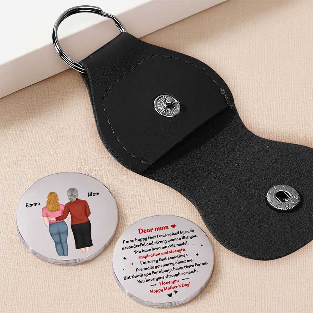 Custom Mom Coin Keychain, Mother's Day Birthday Keepsake • Wonderful Mom Like You - Personalized Pocket Hug