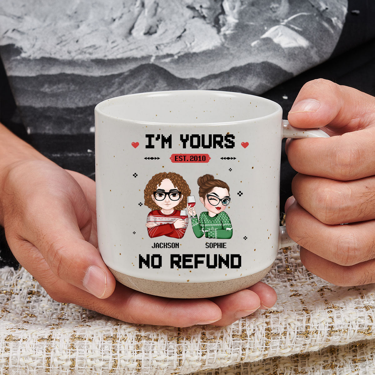 Custom Anniversary Keepsake Gifts For Couple • I Am Yours - Personalized Pottery Mug