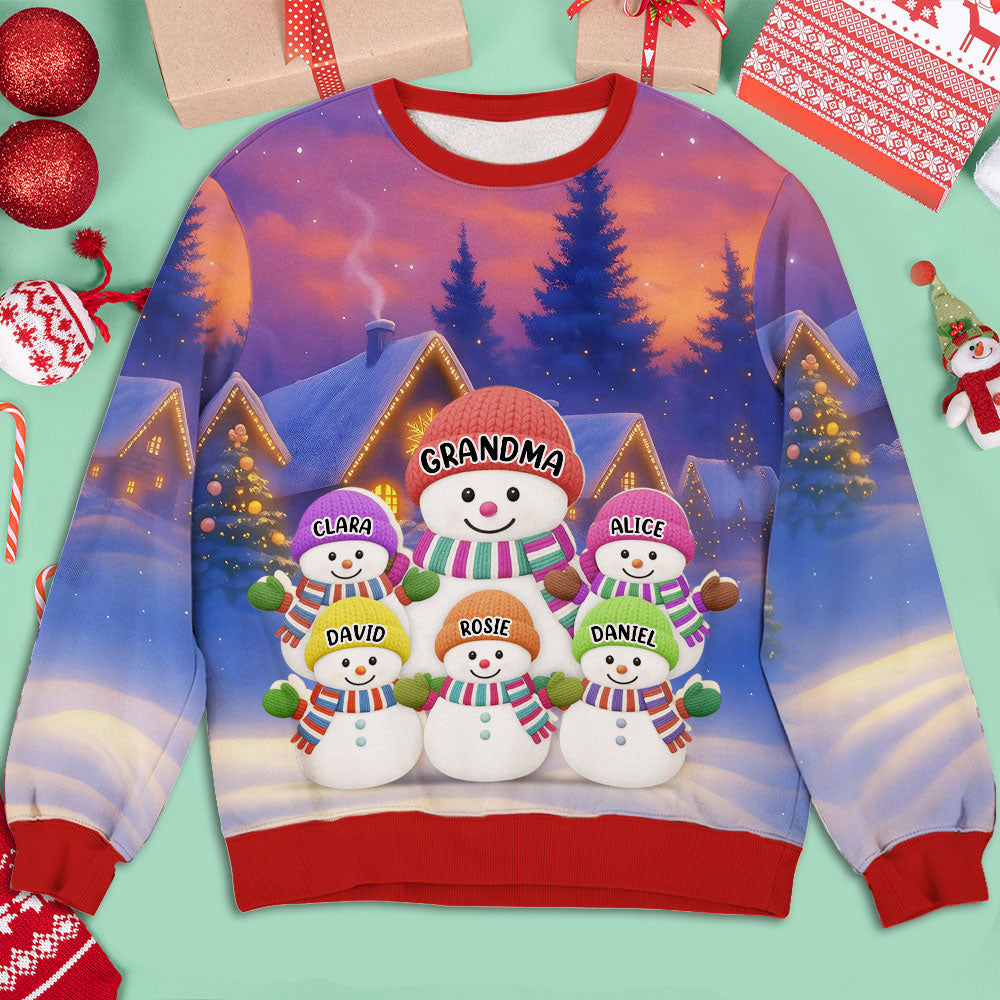 Custom Grandma Christmas Sweatshirt, Gift for Mothers • I Love Being Called Grandma - Personalized All-Over-Print Sweatshirt