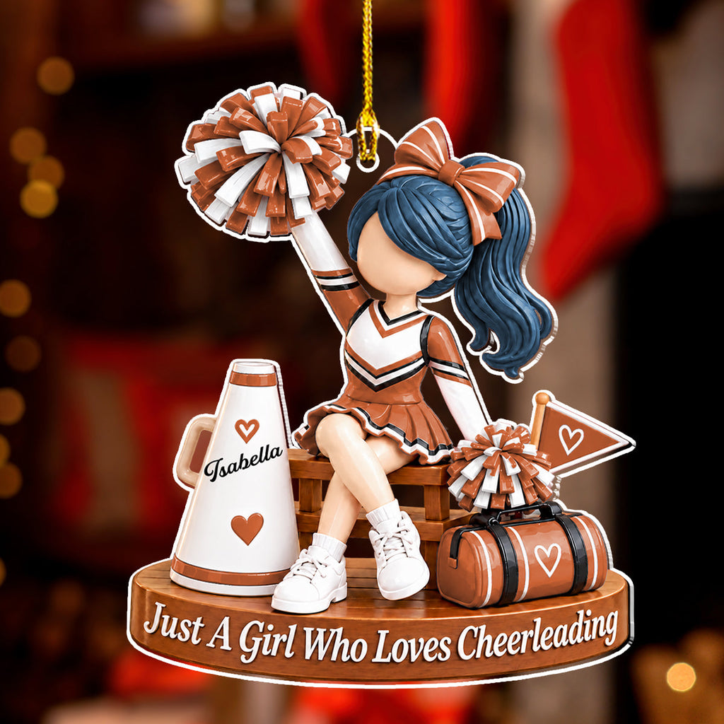 Born To Cheer With Heart - Personalized Acrylic Ornament