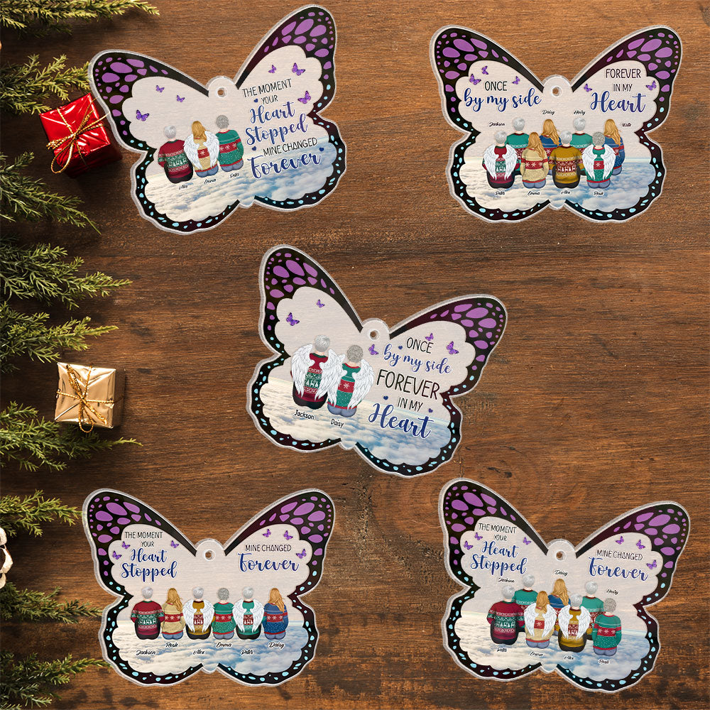 Custom Family Ornament, Christmas Gift for Family Members •  Forever In My Heart - Personalized Acrylic Ornament
