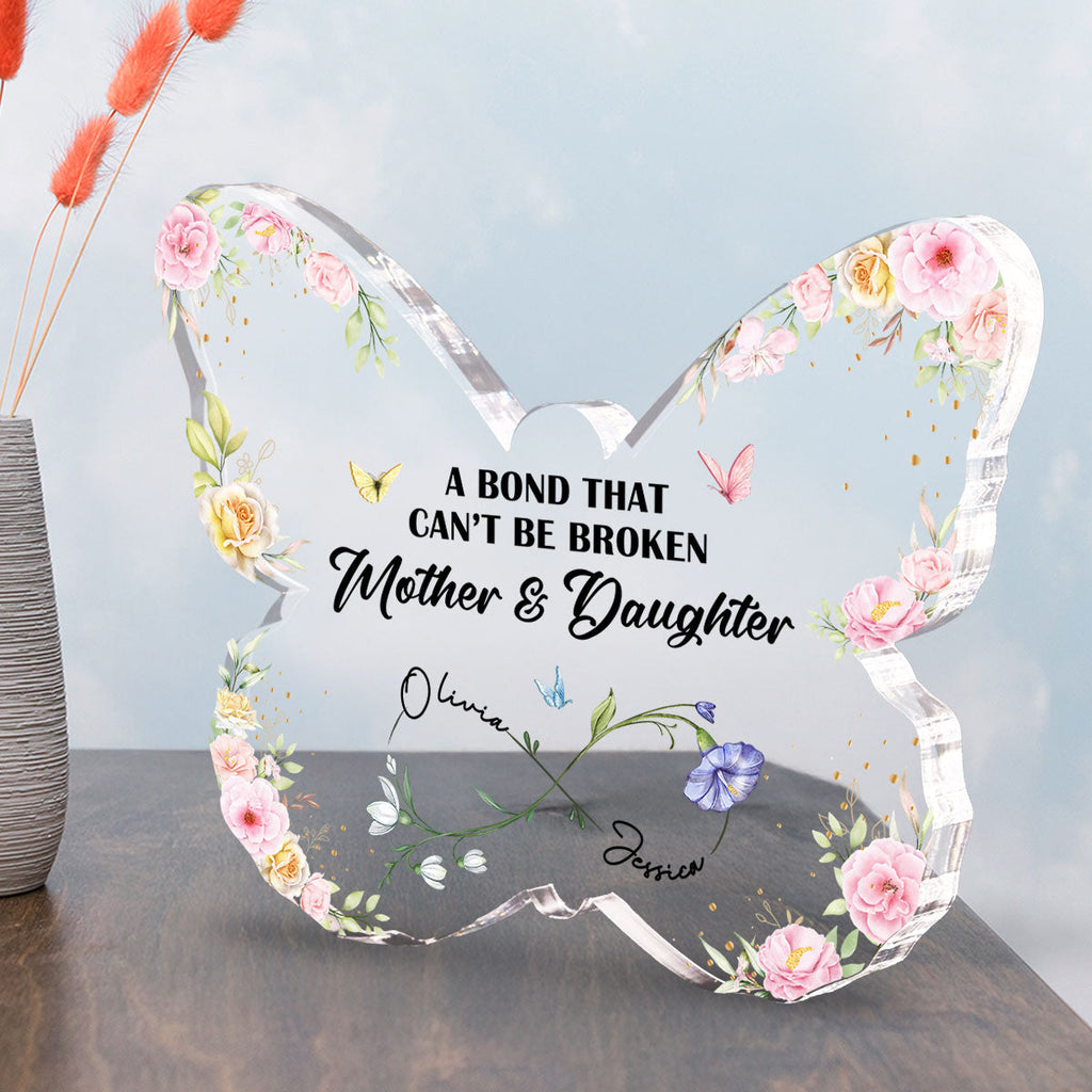 Custom Mother's Day Decor, Gift for Mom & Grandma • A Bond That Cant Be Broken - Personalized Acrylic Plaque