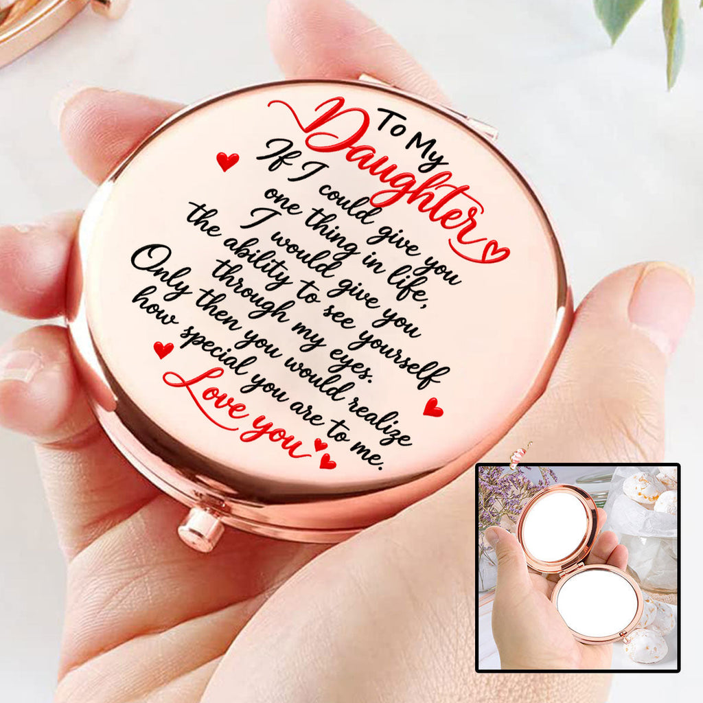 Her Name Her Mirror Her Story - Personalized Compact Mirror
