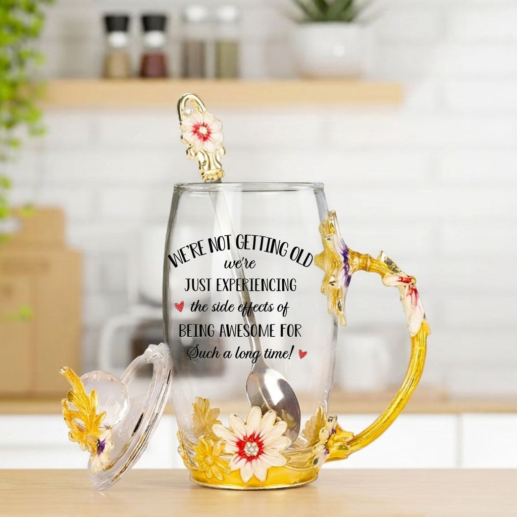 Not Getting Old - Personalized 14OZ Flower Tea Cup