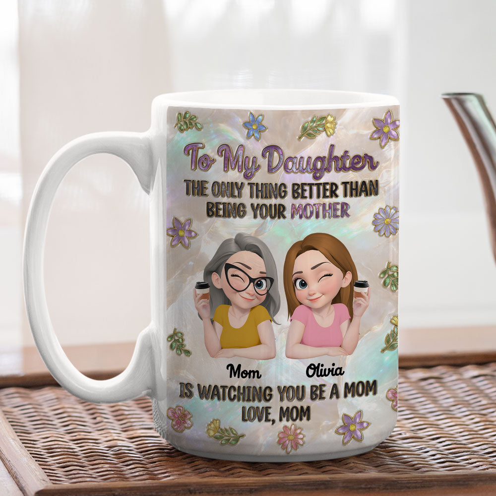 Custom Christmas & Birthday Keepsake Gift • To My Be Loved Daughter - Personalized 3D Effect Mug