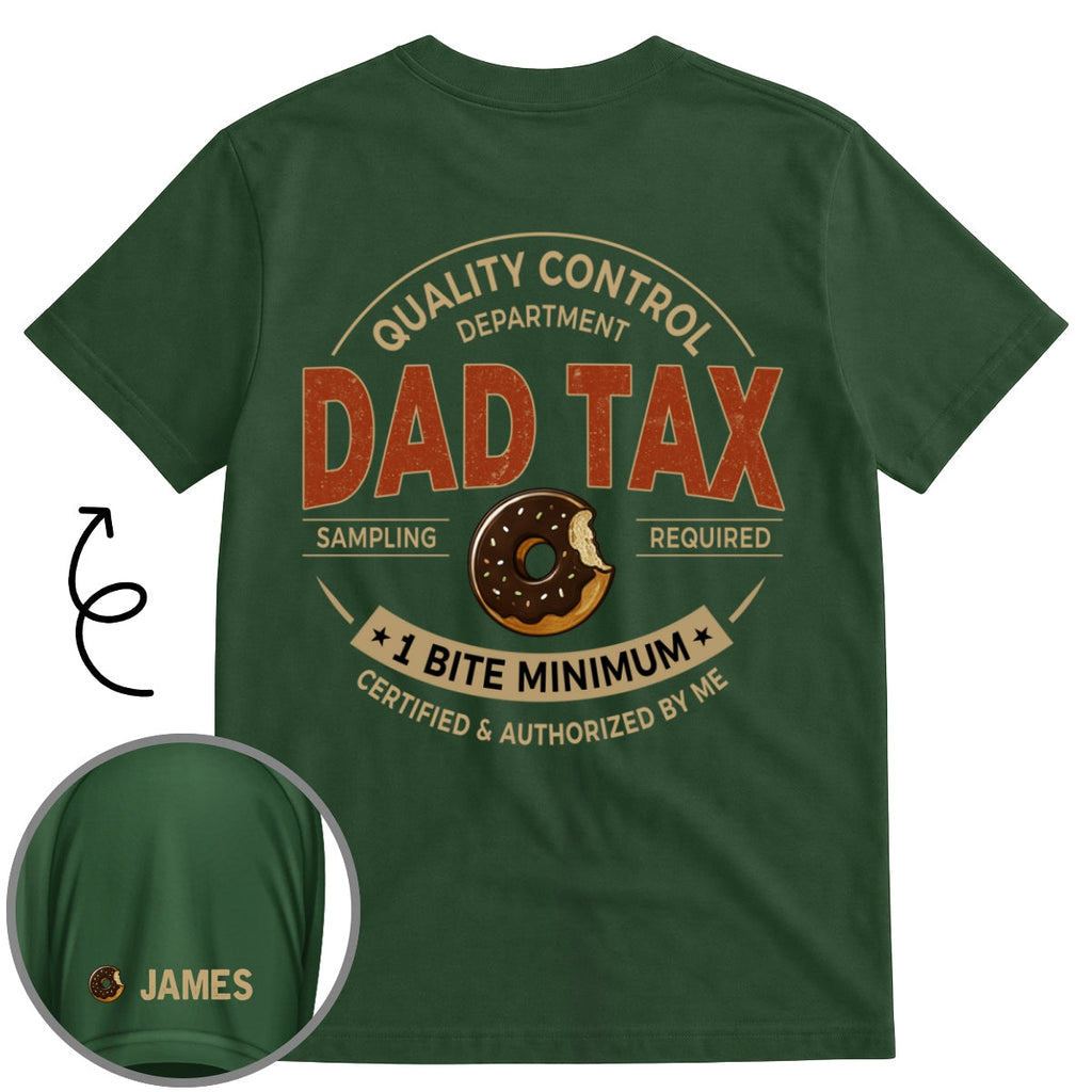 Custom Father's Day, Special Gift for Dad & Grandpa • One Bite Minimum - Personalized Shirt With Design On Sleeve