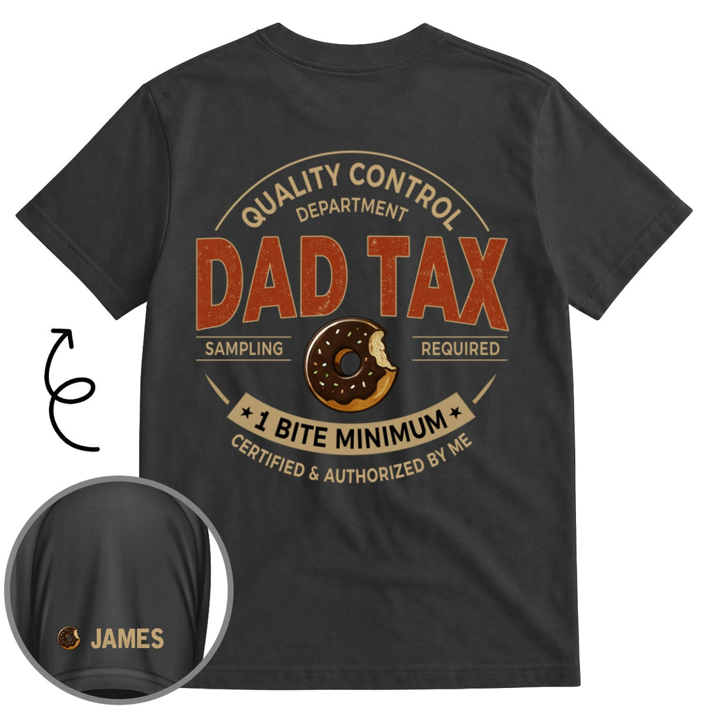 Custom Father's Day, Special Gift for Dad & Grandpa • One Bite Minimum - Personalized Shirt With Design On Sleeve