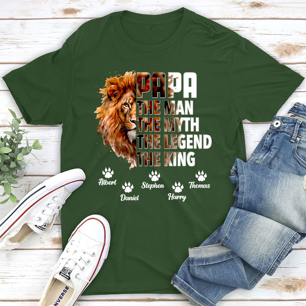 Custom Father's Day, Special Gift for Dad & Grandpa • Dad Is The King - Personalized Shirt